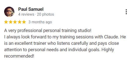 Personla trainer,training near me lebanon reviews